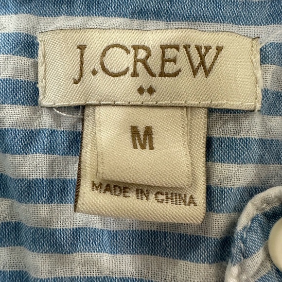 J. Crew Sky Blue and White Striped Top - Picture 3 of 6